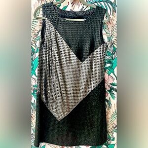 Size Small Black and Silver Supple Leather DROMe Dress.
